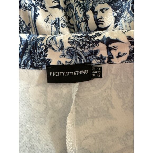 Pretty Little Thing Multi Renaissance Porcelain Pin Blazer Dress, Women's US 10 - Picture 9 of 11